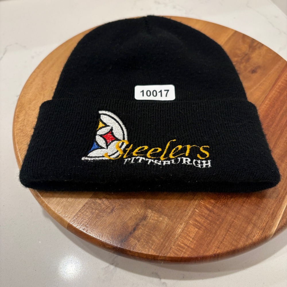 Pittsburgh Steelers Beanie Men Black Embroidered Logo Cuffed Knit Hat